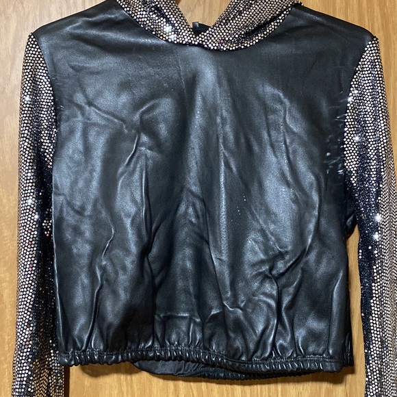 Metallic Hooded Crop Top Jacket - Picture 6 of 7